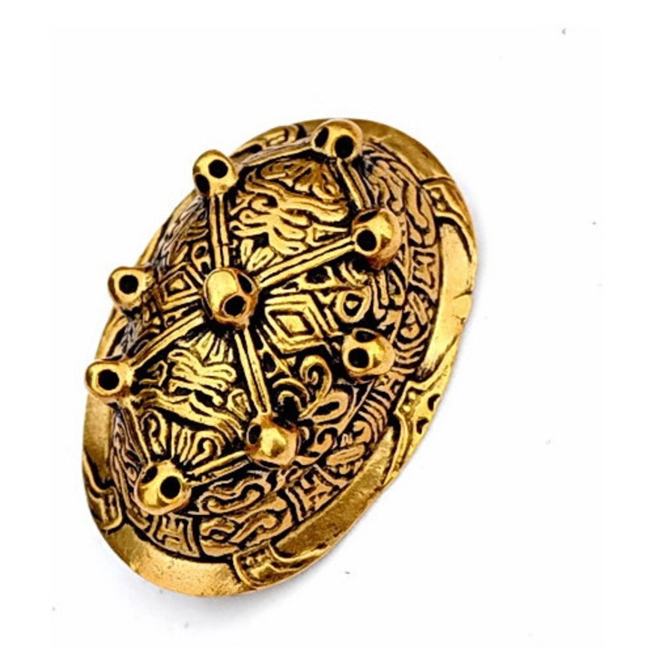 Ovális viking bross, Diverse Saltvik, ezüstözött bronz, 5.7x4x2cm