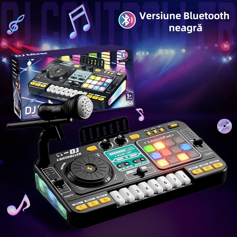 DJスターターセット Jucarie interactiva Copii, player DJ, Bluetooth, lumini cool
