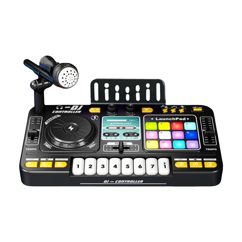 Jucarie interactiva Copii, player DJ, Bluetooth, lumini cool