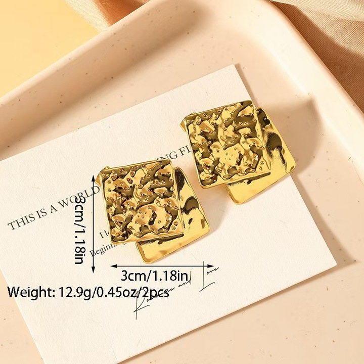 Női fülbevaló, geometrikus, arany