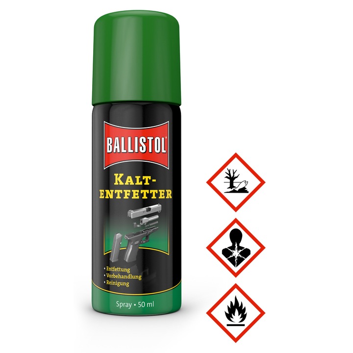 Spray degresant, Ballistol, Pentru metale si materiale plastice, 50 ml