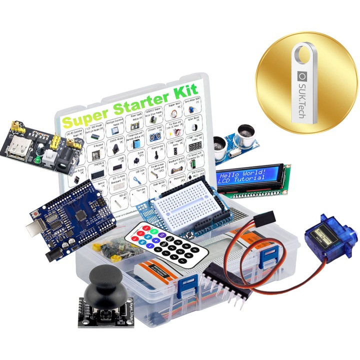 Kit de start pentru programare Arduino, 128 unități, multicolor