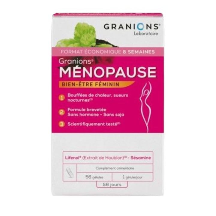Supliment alimentar complex recomandat in premenopauza si menopauza, Menopause, Granions, 28 capsule