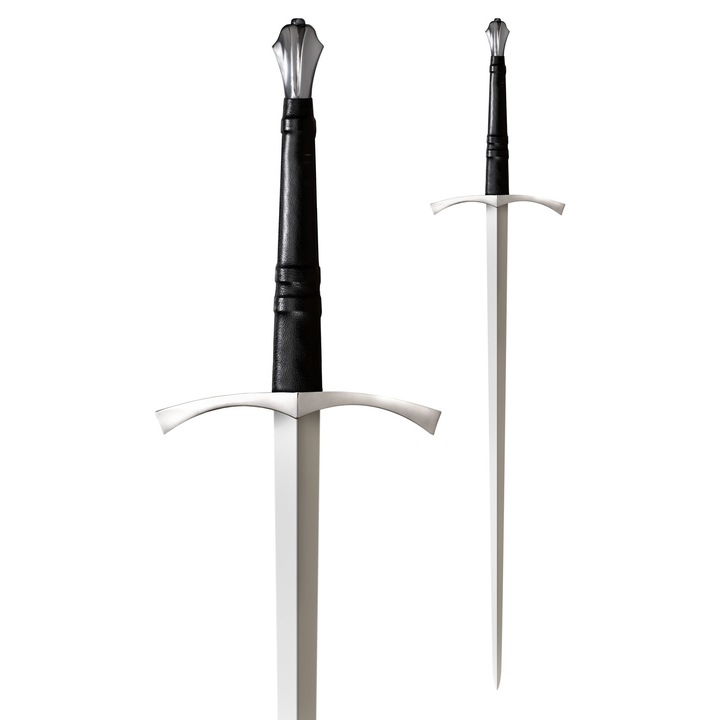 Sabie lunga italiana cu teaca, Cold Steel, Otel carbon, 119.4 cm, Negru / Argintiu