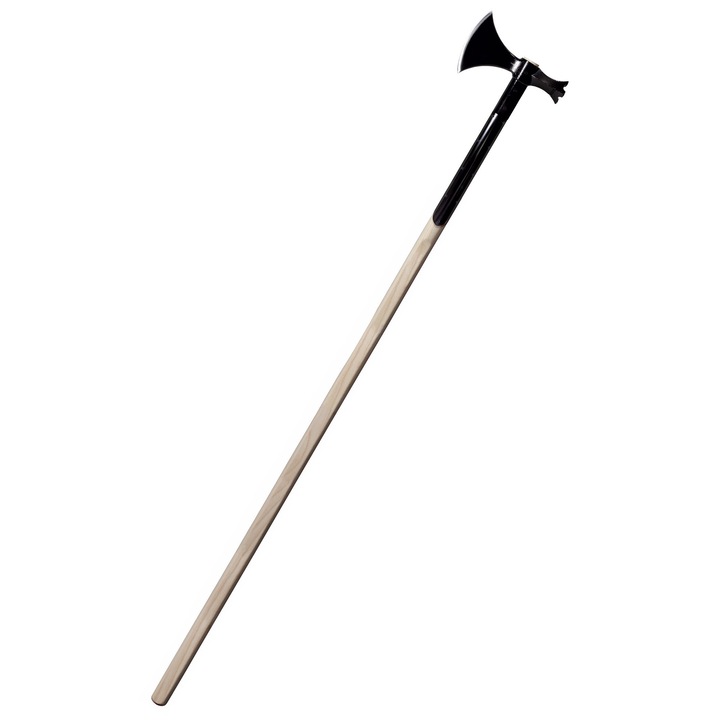 Topor medieval, Cold Steel, Otel carbon / Lemn de frasin, 185.7 cm, Negru