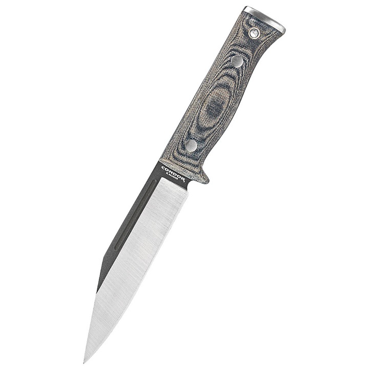 Cutit tactica Condor Sigrun, otel carbon 1075, maner Micarta, 26.2x14.3cm, teaca Kydex piele