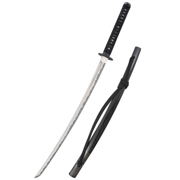 Tsuro Iaito, Hanwei, Inox, 29 hüvelyk, 103,5 cm, Fekete / Ezüst