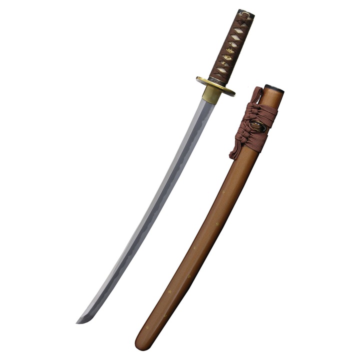 Wakizashi Bushido, Hanwei, K120C acél, 63.5 cm hosszúság, Barna