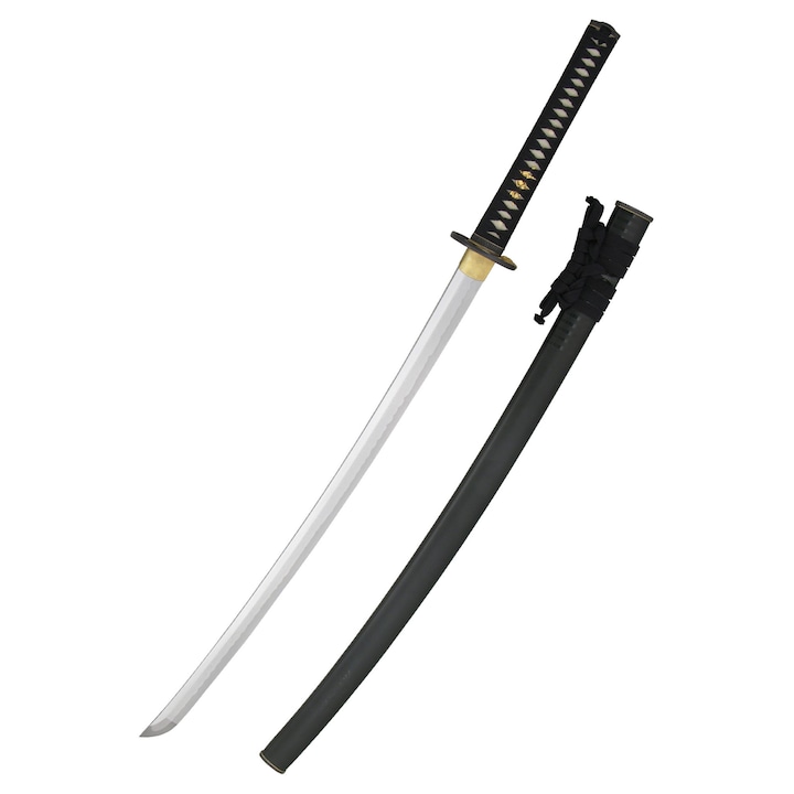 Katana Tiger Elite, Hanwei, K120C Acél, 104.1cm, Fekete / Arany