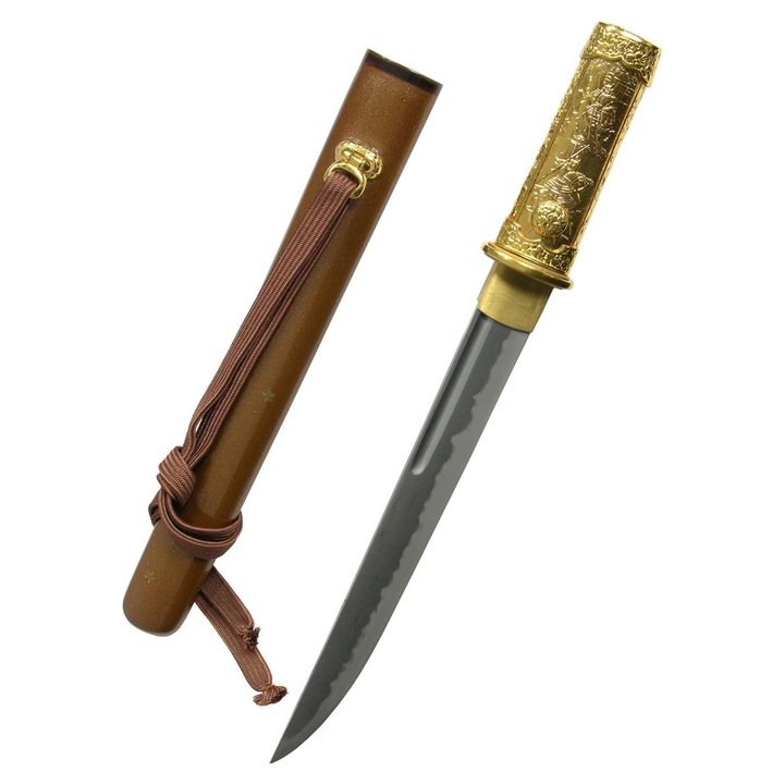 Hanwei Tanto Bushido Kés, K120C Acél, 35.6 cm Hosszúság, Barna