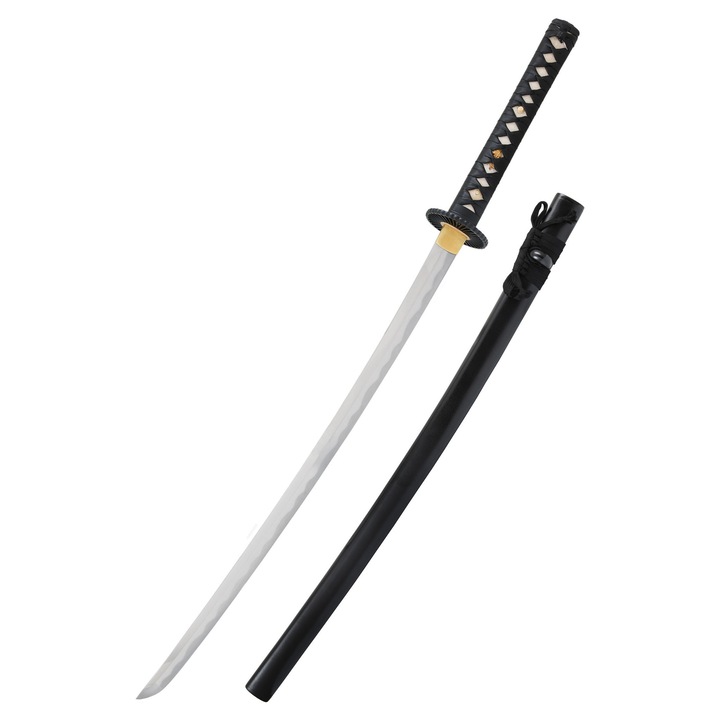 Katana Practical Plus, Hanwei, Otel carbon 1566, Lungime totala 102.8 cm, Negru