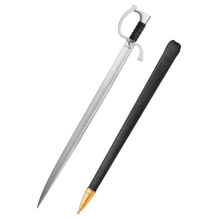 Sabie falchion engleza din secolul XV, ROYAL ARMOURIES, otel carbon 1080, lungime 81.2cm, include teaca din piele