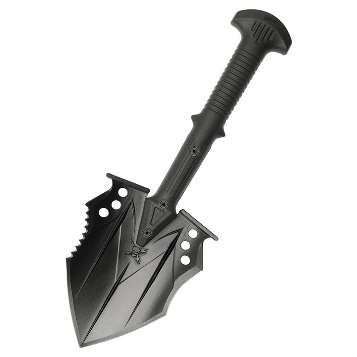 M48 taktikai ásó, United Cutlery, 2Cr13 rozsdamentes acél, 41.3 cm, Nylon tok, Fekete