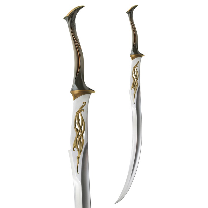 Сабя Mirkwood Infantry, официална реплика от Хобит, 121см, неръждаема стомана, включена стойка за стена
