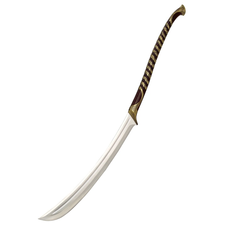 Висок елфски воински меч, United Cutlery, 126x4см, сребрист, метални дръжки