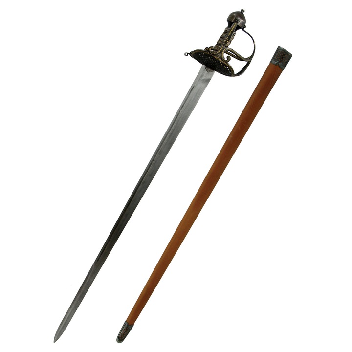 Oliver Cromwell kard, Hanwei, 110.5 x 5.8 cm, Fekete / Barna
