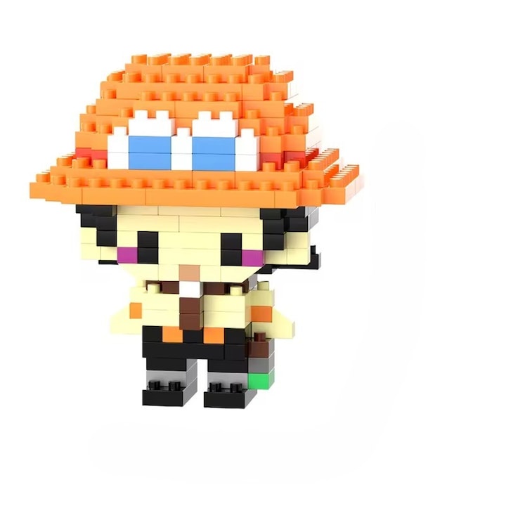 Monkey D. Ace Innovium™ építőkészlet, egyrészes anime figura, több mint 150 ABS darab, részletes miniatűr 6 × 5 × 7 CM, gyűjthető játék a japán sorozat rajongóinak