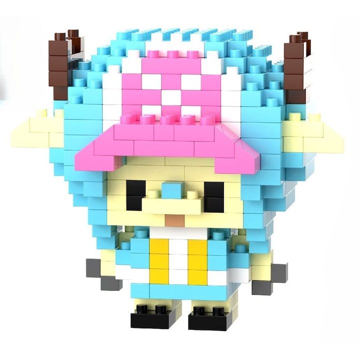 Innovium™ Chopper építőkészlet, egyrészes anime figura, több mint 150 ABS darabból, részletes miniatűr 7 × 4 × 6 CM, oktatójáték és tökéletes ajándék gyűjtőknek és anime rajongóknak