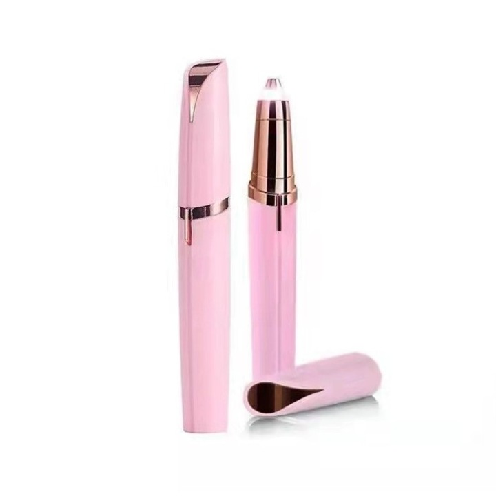 Тример за лице, Flippy, за вежди, USB зареждане, 1.5 x 13 см, ABS, розов