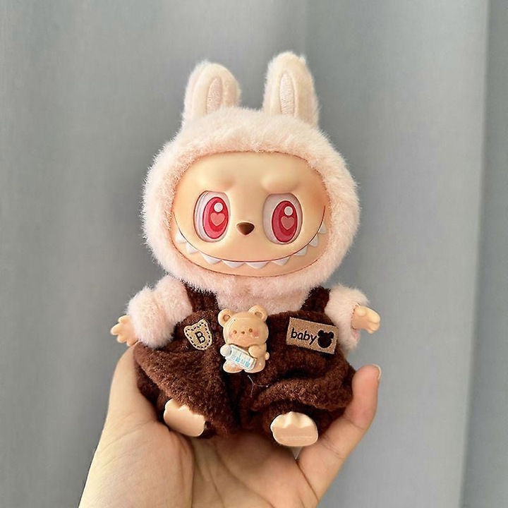 A második generációs Labubu babának aranyos játékai vannak, csak ruhák 14.