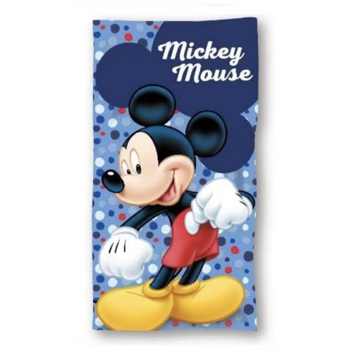 Prosop de baie bumbac pentru copii, Mickey Mouse, multicolor, 140 x 70 cm