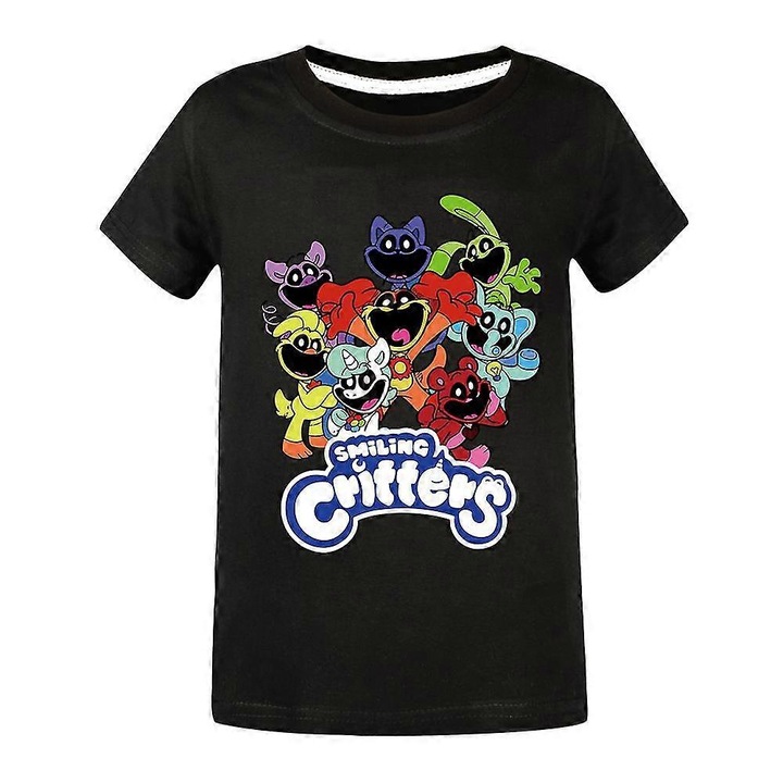 Gyerek polo, casual, fekete, pamutkeverek, Fekete, 146-152 CM