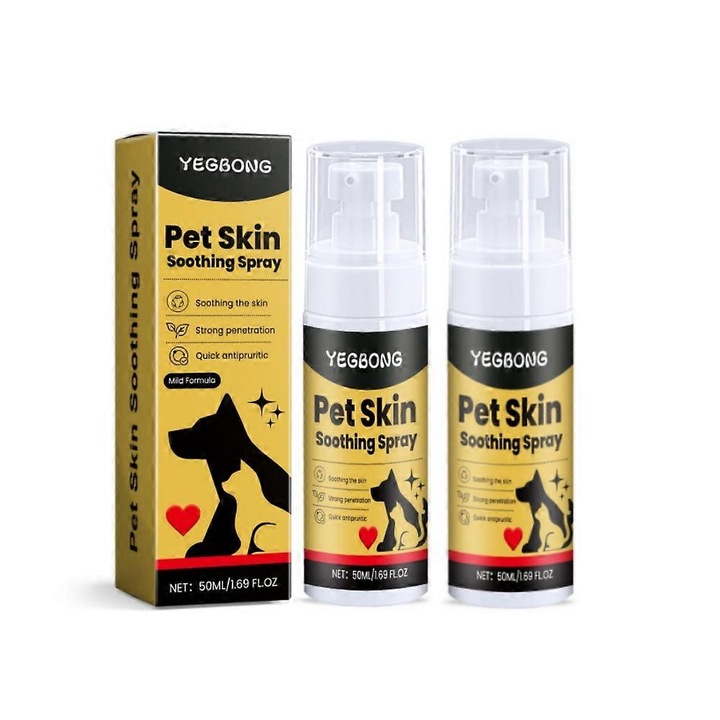 Спрей за кучета, 50мл, за грижа за кожата, комплект 2 броя