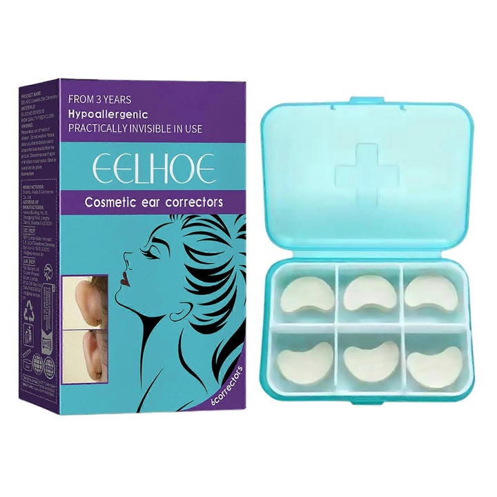 Set 30 corectoare pentru urechi, silicon si tesatura, transparente, usor de utilizat