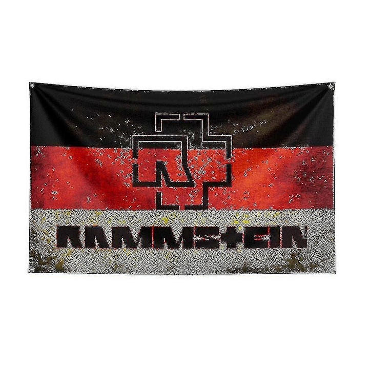 Steag decorativ personalizat, 3x5ft, Rammstein, poliester, 150x240cm