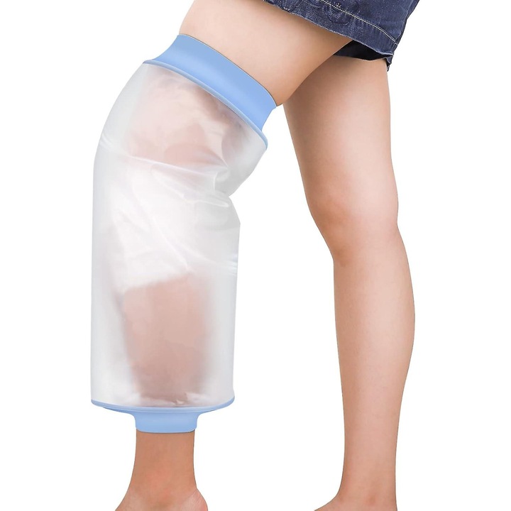 Protector de Dus pentru Genunchi, Reutilizabil, Waterproof, Dimensiune 40x28cm, Culoare Transparenta