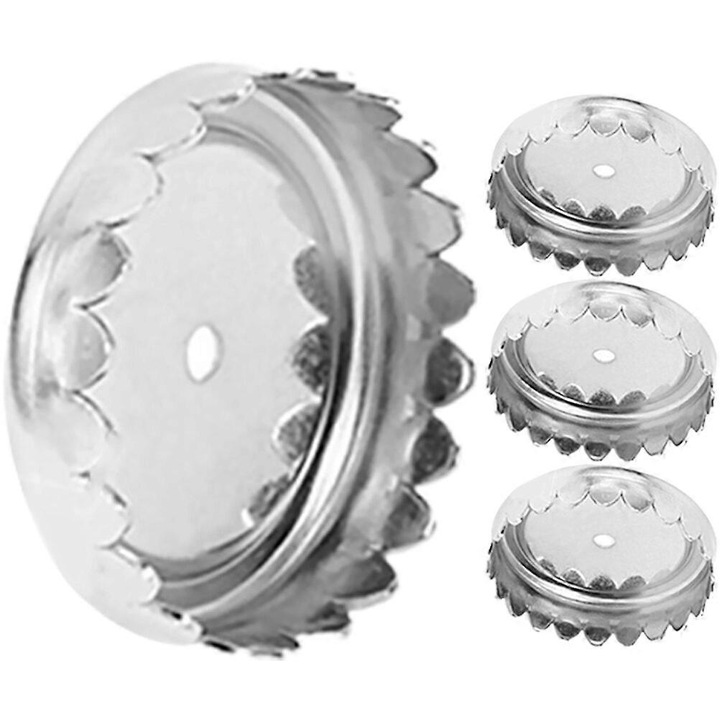 Set 4 suporturi magnetice pentru sapun, inox, 2.10x2.10x0.50cm, argintiu