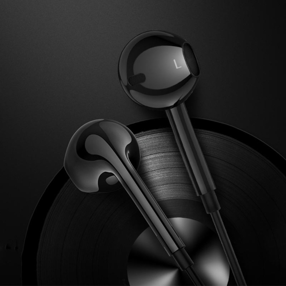 Casti cu Fir DigikalaX®, In-ear, Microfon & Control Volum, conector Jack 3.5mm, Negru