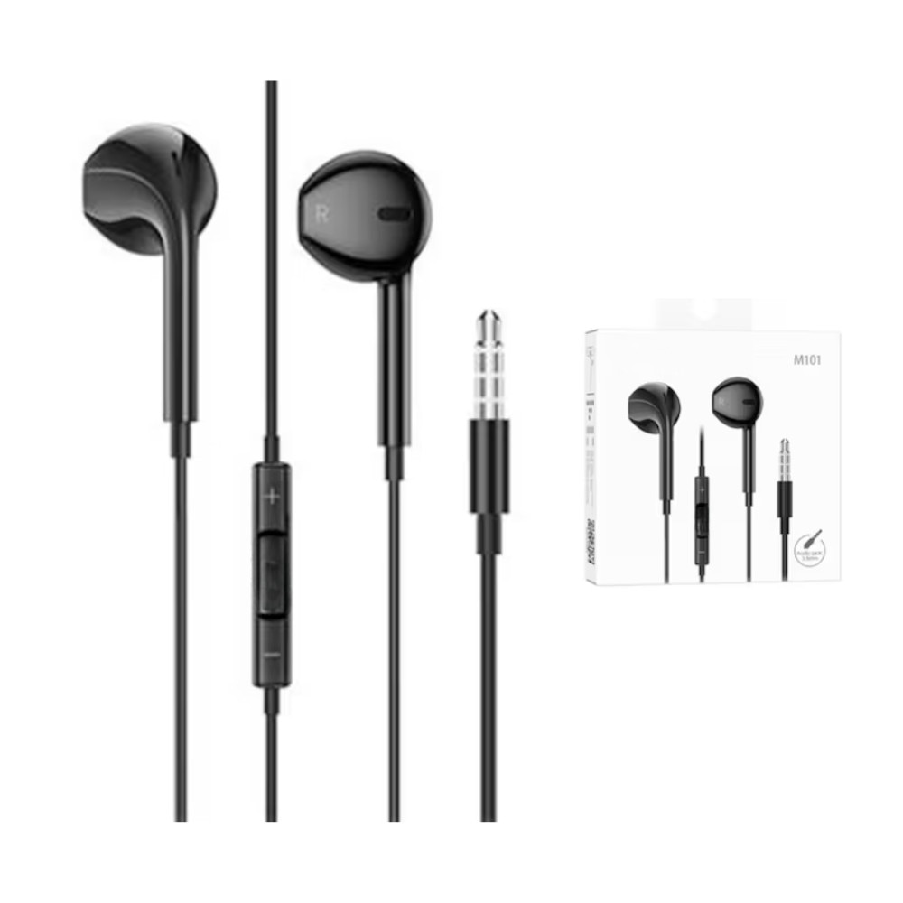 Casti cu Fir DigikalaX®, In-ear, Microfon & Control Volum, conector Jack 3.5mm, Negru