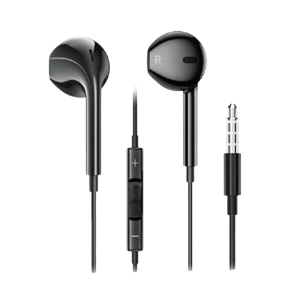 Casti cu Fir DigikalaX®, In-ear, Microfon & Control Volum, conector Jack 3.5mm, Negru