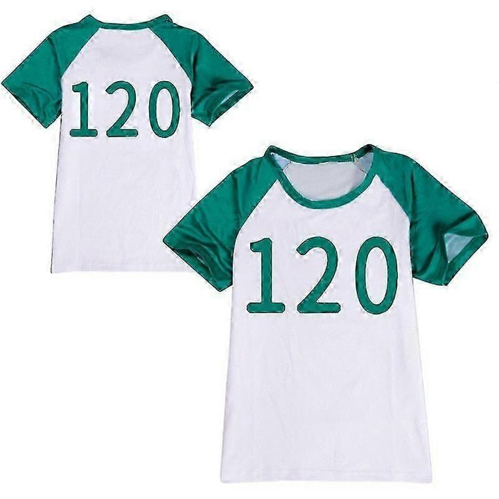 Костюм Squid Game, 3 части, яке, риза с къс ръкав, панталон, многоцветен, 120см