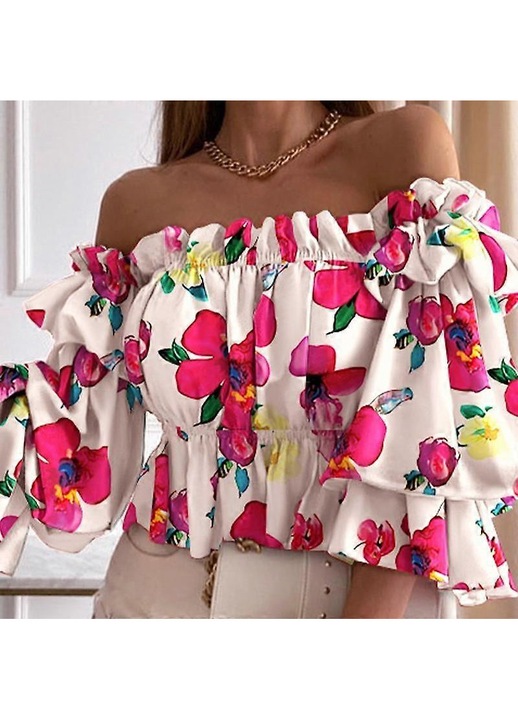 Bluza casual dama, poliester, multicolor, S INTL