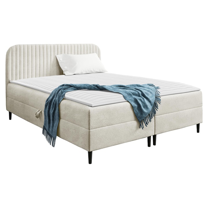 Pat boxspring Centina 1 160x200, MIRJAN 24, crem, 162x205x91 cm