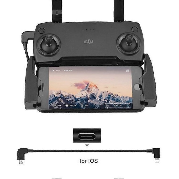 Cablu de date pentru drone, compatibil cu DJI Spark/Mavic 2, Micro USB-Lightning