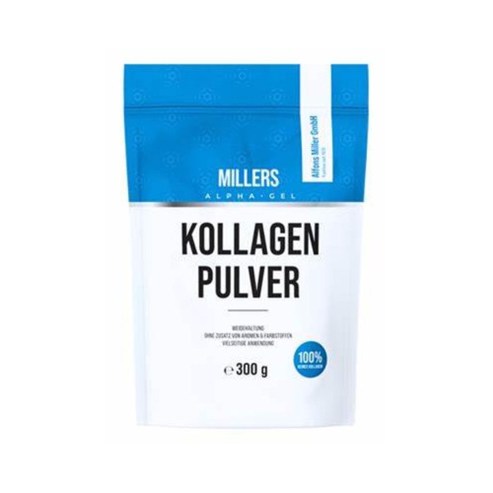 Kollagén Étrend-kiegészítő, MILLERS , Por, Ízesítetlen, 300 g