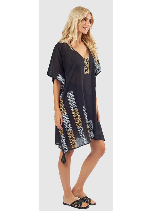 Rochie de plaja, modele geometrice, 100% bumbac Indian