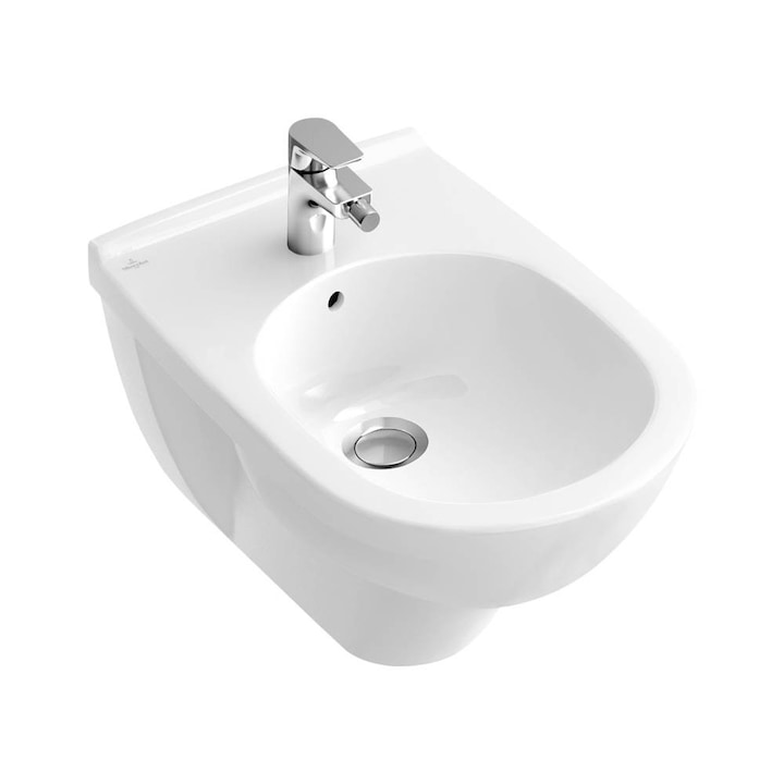 Bideu suspendat Villeroy & Boch O.Novo, alb, 37.5x56cm, ceramică