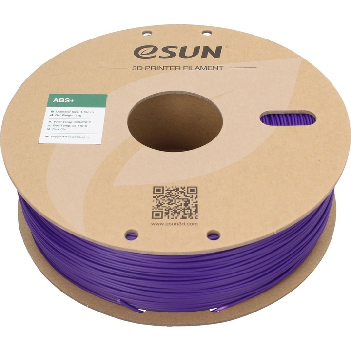 Filament eSUN ABS, Mov 1.75 mm, 1 kg, 220-260°C, rezistență la zgârieturi