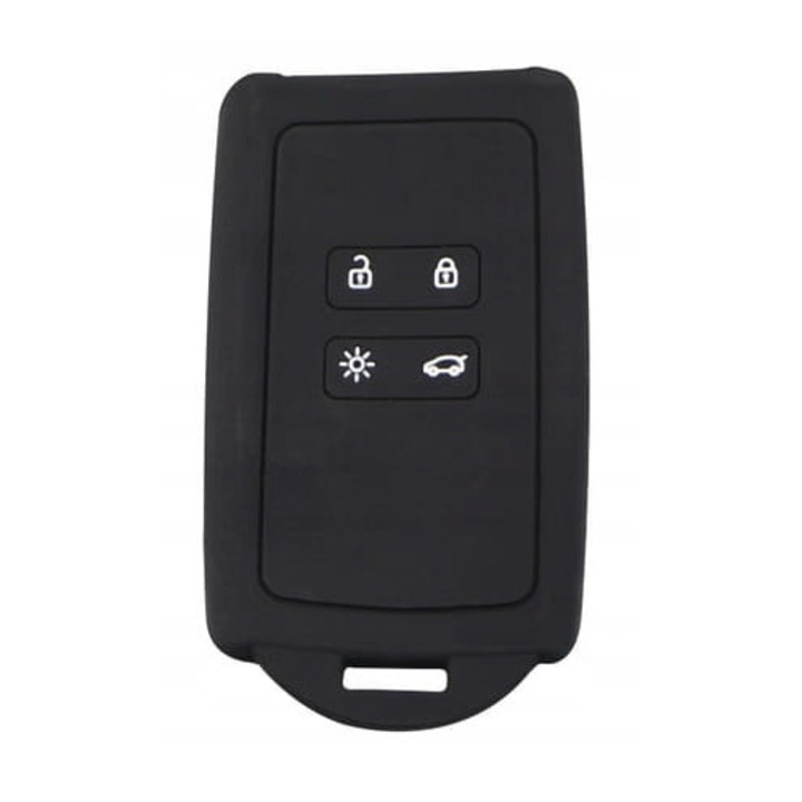 Etui pentru cheie smart Renault Dacia, Edibazzar, silicon, negru