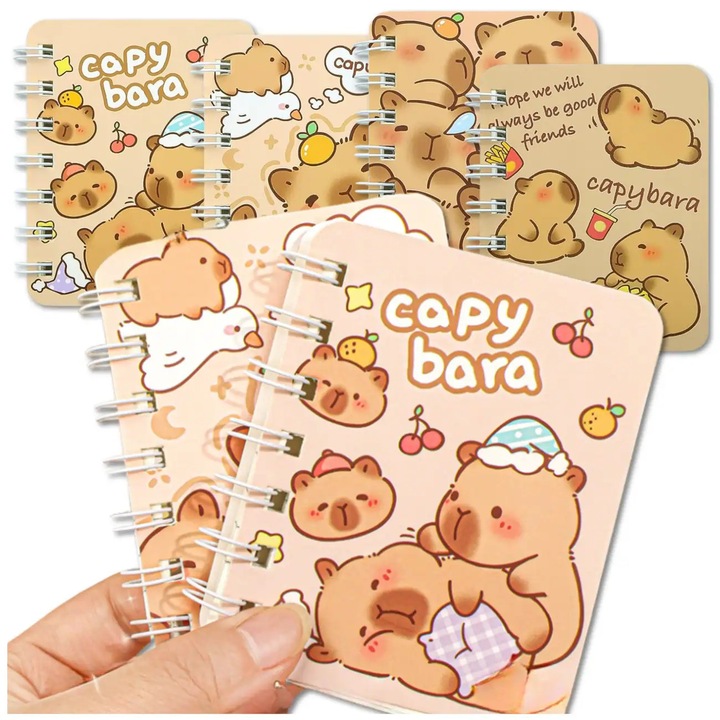 Set 4 caiete de buzunar A7, Edibazzar, 80 foi, multicolor