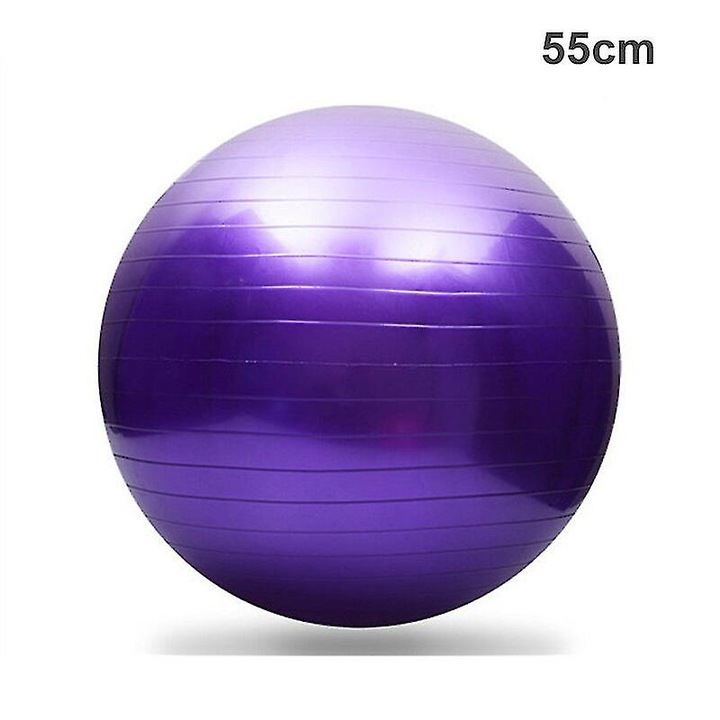 Комплект фитнес топки с помпа, 45x45см, 55x55см, 65x65см, 75x75см, лилави