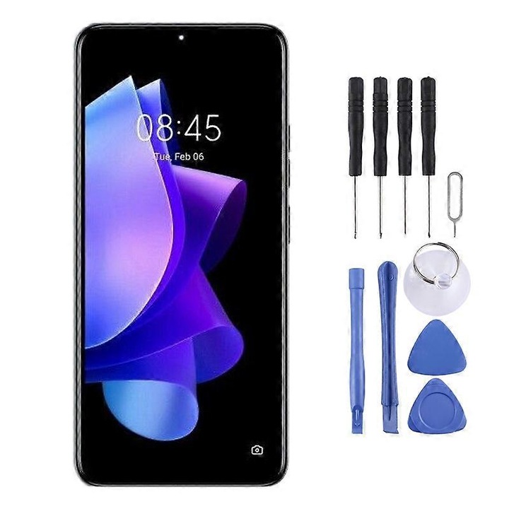 Ecran LCD cu digitizator pentru Tecno Pop 7 BF6, set complet, 6.5 inch, negru