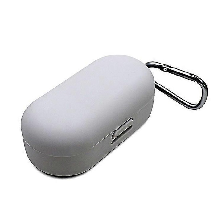 Szilikon tok Bluetooth Sport fülhallgatóhoz, ütések elleni védelem, szürke, csattal