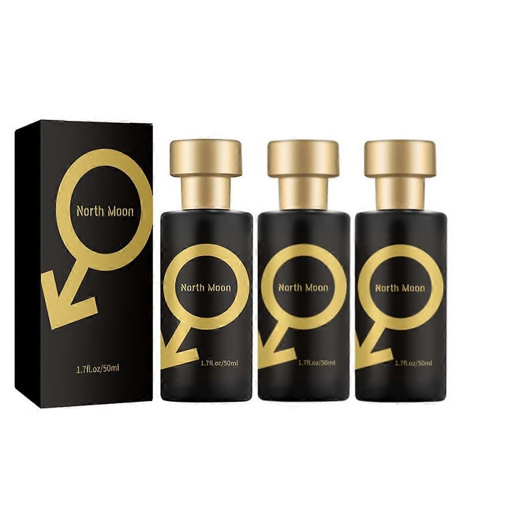 Parfum Golden Lure, 50ml, unisex, cu feromoni, set de 3 bucati, 50 ml