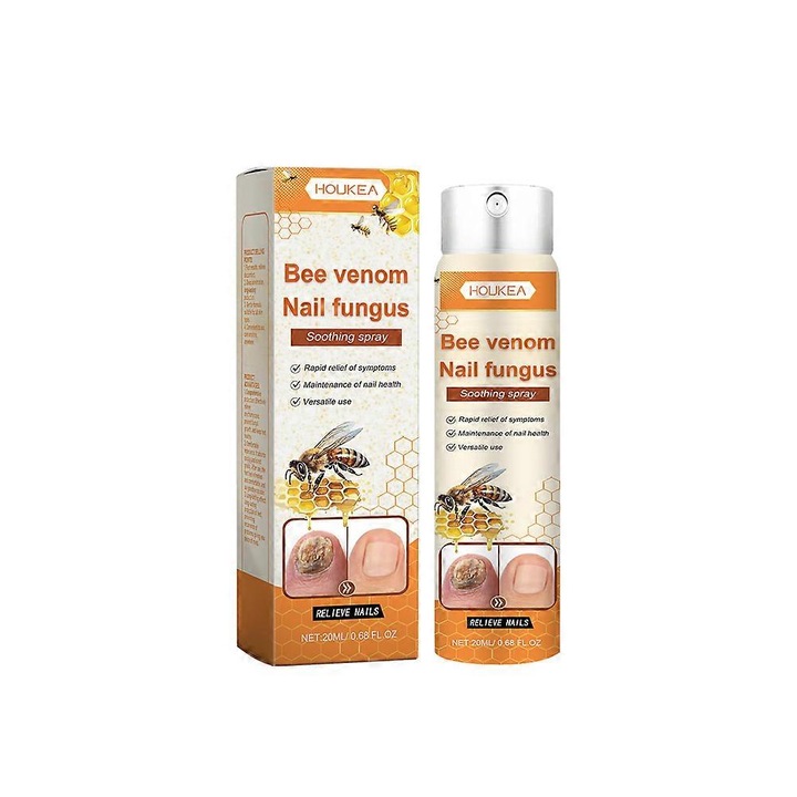 Méhméreg körömápoló spray, HOUKEA, 20ml, 2.6x2.6x10.3cm, 1-3 darabos készlet