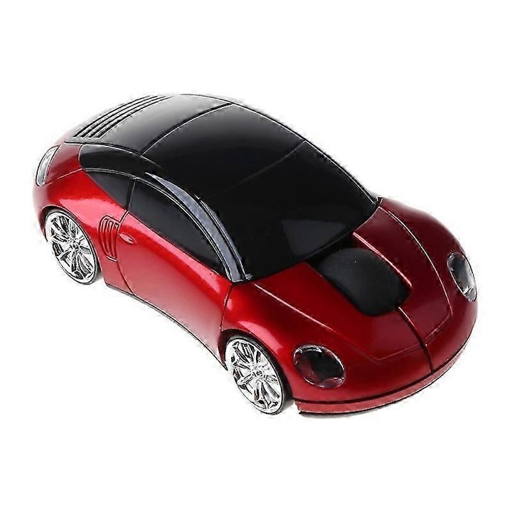 Безжична оптична мишка 2.4GHz, 1600DPI, 10м, червена/черна, 11.30x5.00x3.50см